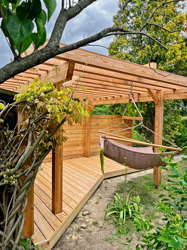 Holz vermittelt ein Gefühl von Wärme und Harmonie - optimal zum Relaxen